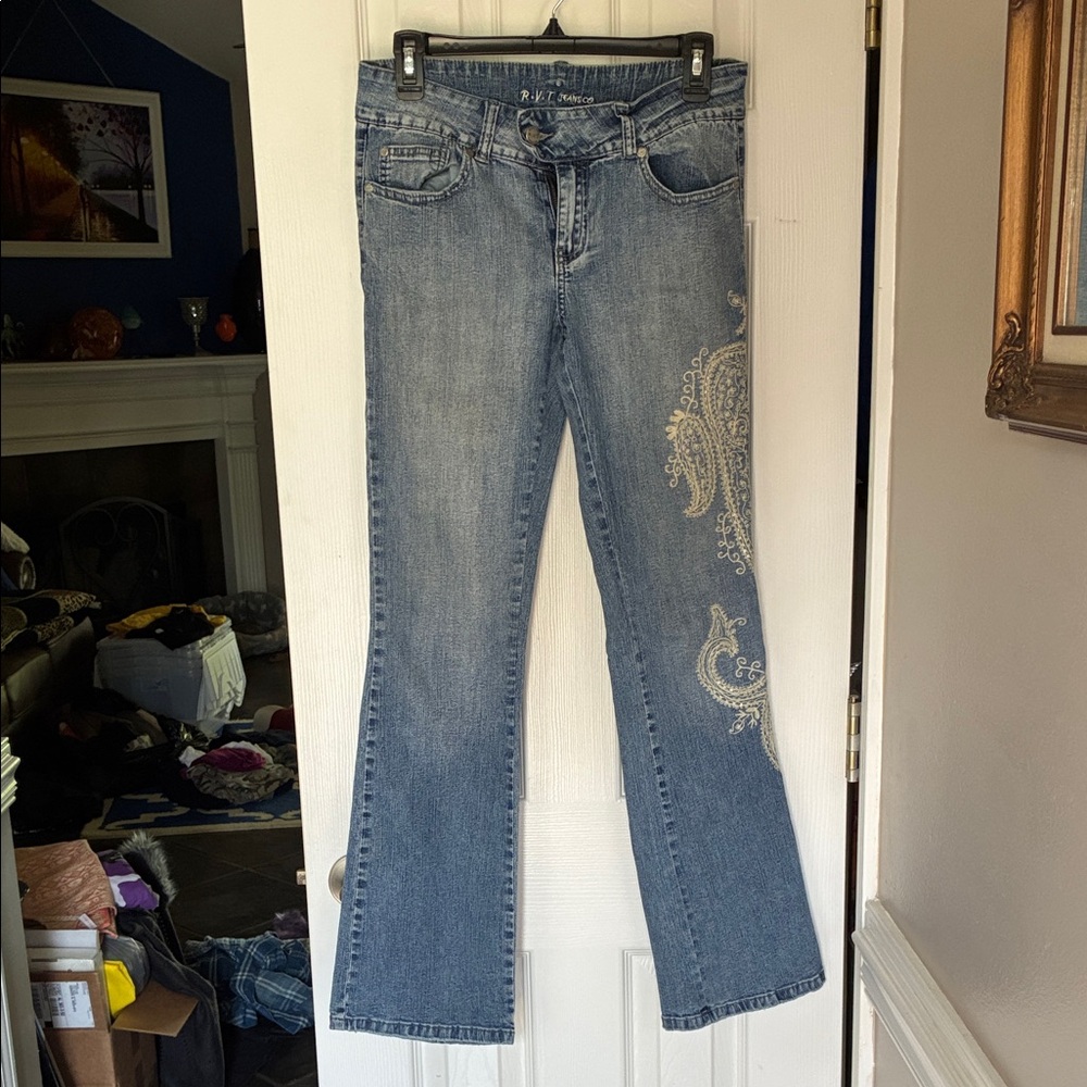 Elegant Blue Women's Flare Jeans